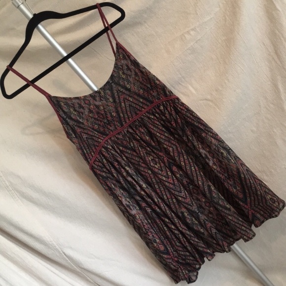 Free People UO Boho Low back Chiffon mini Dress - Picture 5 of 7